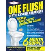 ONE FLUSH - Septic Tank Treatment Packets, 6-Month Supply of