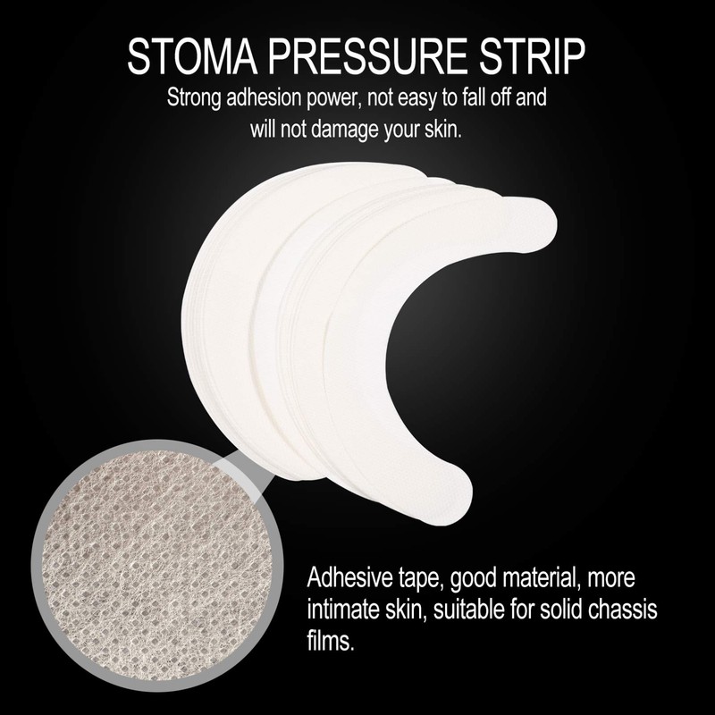 HEALLILY 20Pcs Stoma Barrier Strips Ostomy Strip Paste Curved Stoma