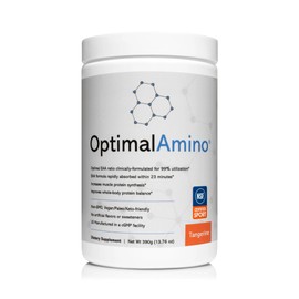 OptimalAmino Amino Acid Powder | 99% Utilized Essential Amino Acid (EAA) Supplement | Pre/Post Workout & Muscle Recovery | NSF for Sport Certified | Tangerine Flavor