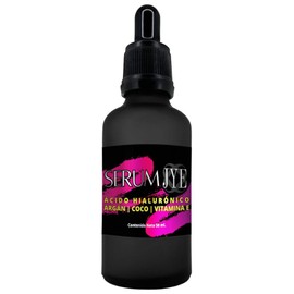 Serum Facial con Acido Hialurónico, Argán, Vitamina E, Coco 50ml, orgánico para todo tipo de piel, antiedad, hidratante, suero antiarrugas