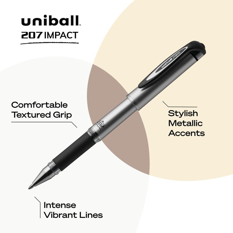 uniball Refill For Gel Impact Gel Pens, Bold Conical Tip,