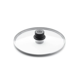 Woll Diamond Logic XR Safety Glass Lid Round Diameter 24 cm with Permanent Vent Transparent