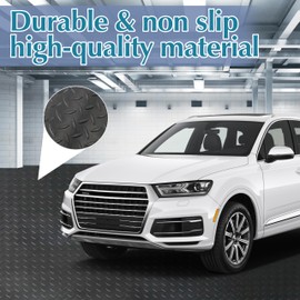 Goldshire 7.5 x 17 FT Garage Floor Mat,2.5 mm Thickness Diamond PVC Garage Flooring Roll, Anti-Slip Shop Floor & Parking mats for Workshop,Gym,Golf Cart Parking or Trailers