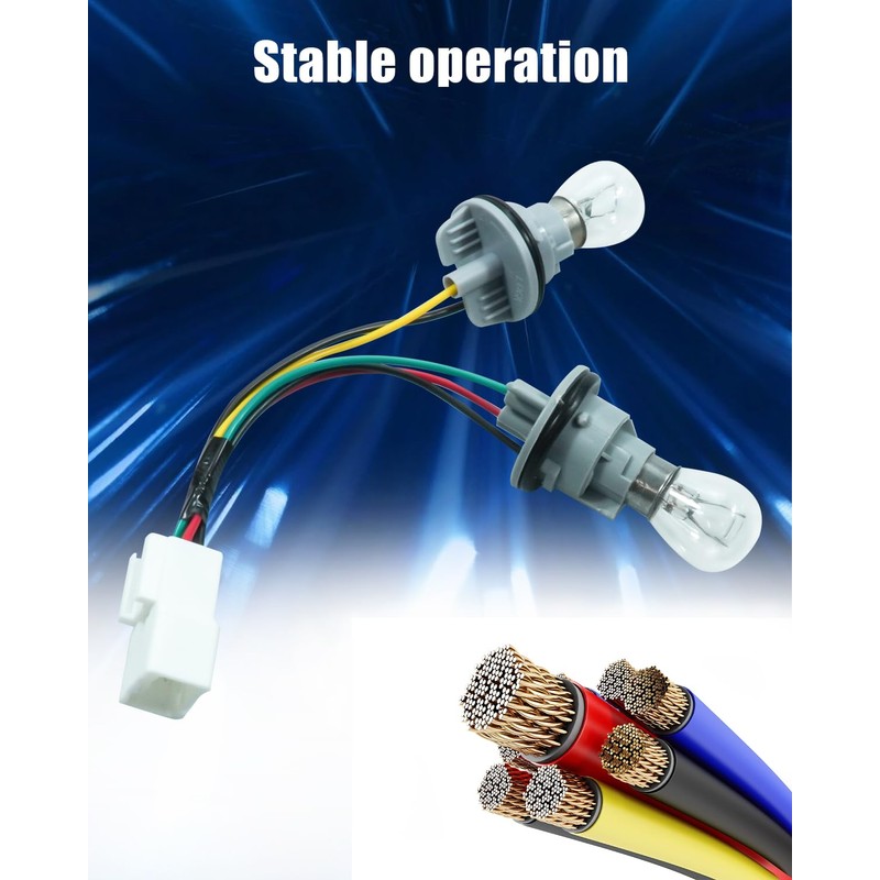 EL EastLane Tail Light Socket Wire Harness with Light Bulb