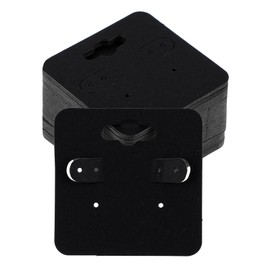 100 Pcs Earring Cards Earring Display Cards Blank Earrings Holder with 6 Holes Cardboard Jewelry Packaging Card Jewelry Display Card for Selling Hanging Earrings (Black)