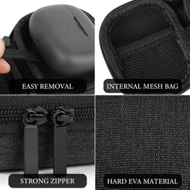 Geekria Shield Earbuds Case Compatible with JBL Live Buds 3/Beam 3/Flex 3 Tune 220TWS Live Pro 2 TWS Vibe Beam Case Replacement Hard Shell Travel Carrying Bag (Grey)