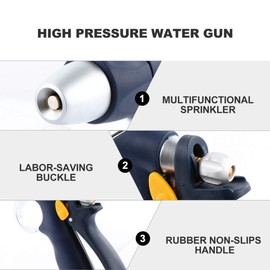 iplusmile Watering Nozzle, Car Wash, High Pressure Water Gun, Car Wash, Leak Proof, Powerful Cleaning Gun, Watering Flowers, Cleaning Window Glass