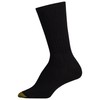 Gold Toe Women's 6 Pack Ribbed Crew Socks, Flannel/Chambray/Dark Indigo/Navy/Charcoal/Black,