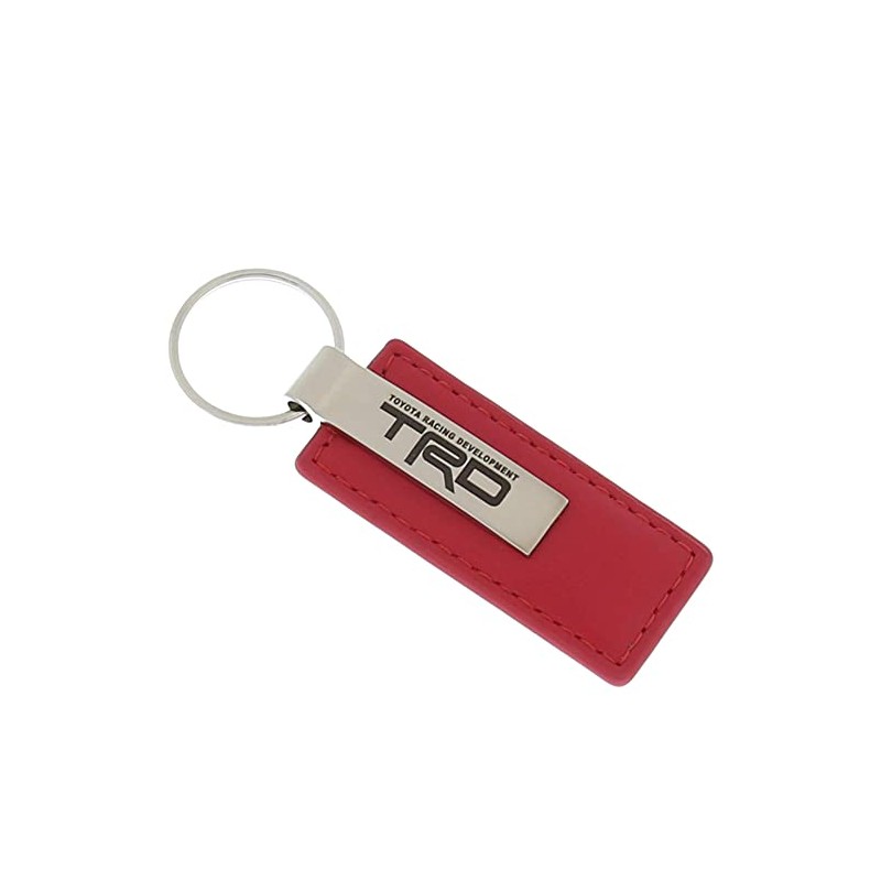 AU-TOMOTIVE GOLD Rectangular Leather Key Chain for Toyota TRD (Red)