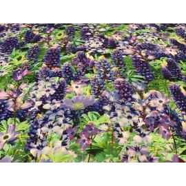 Timeless Treasures Fabric Lupines & Purple Flowers 2434, sold by the yard