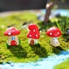 Opexicos 6Pcs Adorable Mushroom House Decorations and Mini Simulation Mushroom