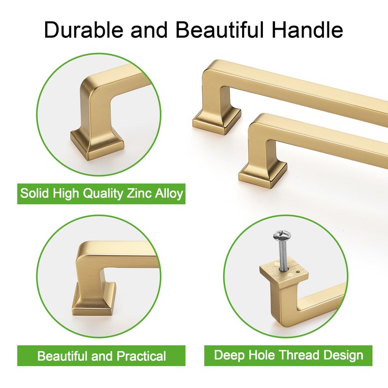 TUNNY 5 Pack Cabinet Handles-12.6"/320mm Screw Spacing Champagne Bronze Drawer