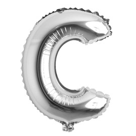 32 inch Letter Balloons Silver Alphabet Number Balloons Foil Mylar Party Wedding Bachelorette Birthday Bridal Shower Graduation Anniversary Celebration Decoration (32 inch C Silver)