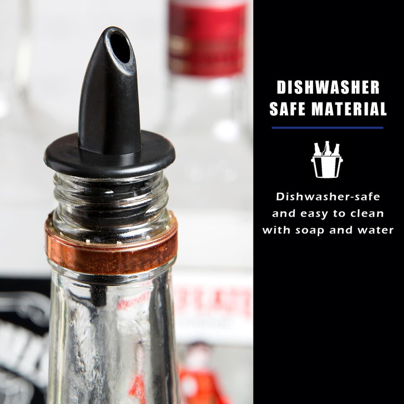 4 Pack Plastic Liquor Free Flow Pourers, Liquor Bottle Pourers