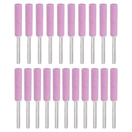 PATIKIL 21 Pcs Diamond Chainsaw Sharpener 7/32 Inch High Hardness Sharpening Stone Polishing Chainsaw Sharpening Kit Grinding File Tool for Chain Saw Stone Jewelry Wood, Pink(5mm)
