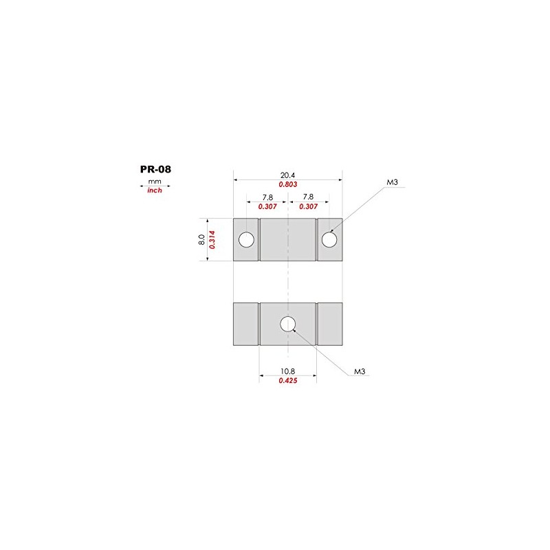 KTS Titanium Parts Pr – 08 Tele 3pcs. Style Bridge