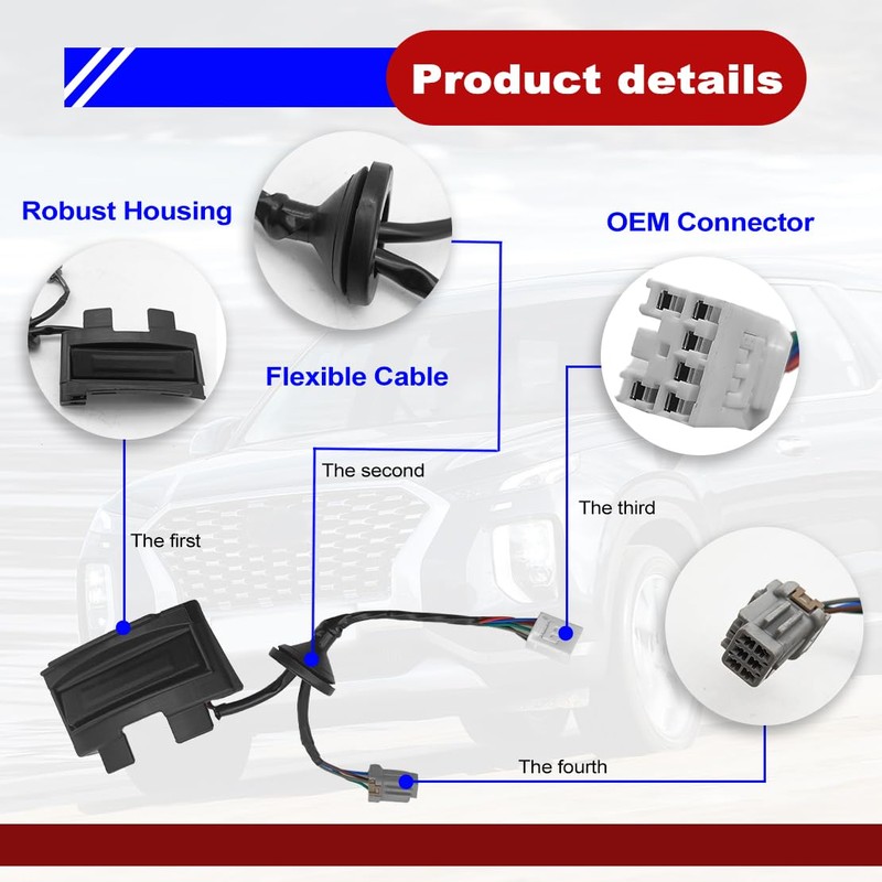 Tailgate Rear Hatch Handle Release Sensor Button Compatible with Hyundai