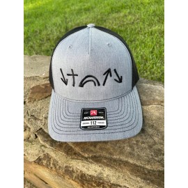 Richardson NEW GOSPEL SYMBOLS HAT - RICHARDSON 112 STYLE - BLACK GRAY