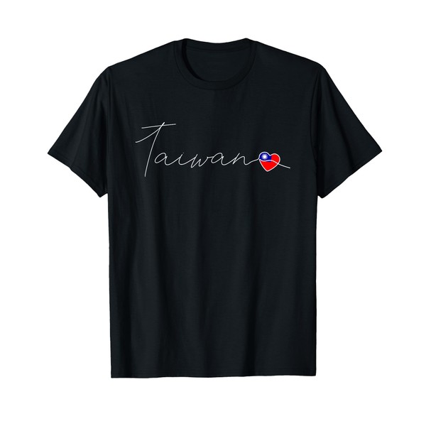 Taiwan Simple Love Taiwanese Flag Heart on Taiwan T-Shirt