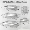Liuoud 10 Pack Shower Caddy for Inside Shower Silver Bathroom