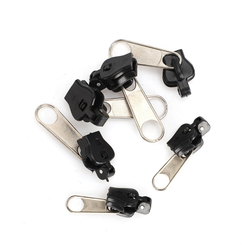 6Pcs Black Universal Instant Fix Zipper Repair Kit Replacement Zip