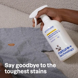 ATTITUDE Stain Remover Spray for Laundry, Removes Odors & Stains, Plant-Based & Vegan, Citrus Zest Scent, 27.1 Fl Oz