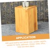 Alipis Bamboo Stainless Steel Pump Bottles 2 Pcs Refillable Soap