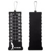 Portable 18-Hole Golf Scorecard Score Counter Black