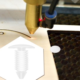 Queekay 50 Pcs Honeycomb Pins for Laser Cutting 7.5-8 mm Laser Honeycomb Bed Hold Down Pin Honeycomb Machine Fixing Needle Honeycomb Working Table Laser Cutter and Engraver Machine Accessories(White)