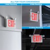 TORCHSTAR Red LED Exit Sign with Emergency Lights, UL 924,