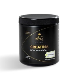 Creatina Monohidratada Creapure PLENIUS & WINNER M+G® | Suplemento alimenticio para Gym (pre-entreno) de uso diario (450 Gramos, Natural)
