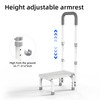 Height Adjustable Step Stool with Handle and Non-Skid Platform, Lightweight