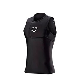 EvoShield Adult NOCSAE® Protective Chest Guard Shirt - Adult Small, Black