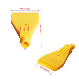 Ohamtes 6 Pieces G1/4 Male Thread ABS Flat Nozzle Air Blow Nozzle Water Cooling Nozzle Single Hole Installation Suitable for Air Compressor Parts, Air Drying, Dust Removal, Surface Treatment