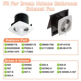Hiorucet S99080176 99080176 Vent Fan Motor for Broan Nutone 505-B, 505-A, 505, 505MG, 507-A, 507-B, 507-C, 507, 507MG, 503-A Exhaust Fan Replacement Part, Side Discharge Fan Ventilation Motor SP-61K32