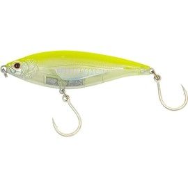 Nomad Design Madscad 90 Slow Sinking SW Twitchbait - Ideal for Snook, Striped Bass - BKK Diablo 5X Singles 1/0 Hooks, 3 1/2 inch - 3/4 oz, Chartreuse Shad