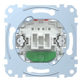 Merten MEG3102-0000 One-way switch insert 2 pole with indicator light 10 AX, 250 V AC plug-in terminals