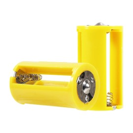 DIANN 10pcs 3 AA to D Battery Converter AA to D Battery Adapters Holder 1.5V Output Case Box 3 AA to 1 D Converter Yellow