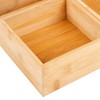 Set of 3 Bamboo Storage Boxes 23 x 15 cm