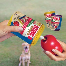 KONG - Stuff'N™ Dog Treat Paste - All Natural Peanut Butter Bacon - 6 oz Pouch, Made in The USA