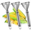 3Pcs Magic Corn Cutter Peeler, Corn Stripper Cob Stripper Tool,