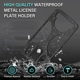 No Drill Front Bumper License Plate Mount Compatible with Kia Soul 2020-2025 Front Tow Hook License Plate Mounting Bracket Holder Car License Plate Frames Accessories Kit