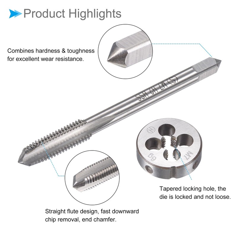 CoCud Tap and Die Set M7 x 1 Thread Metric
