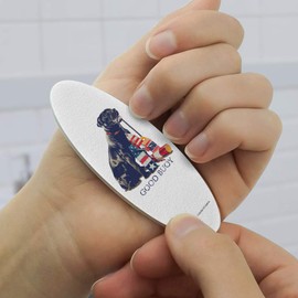 Good Buoy Boy Dog Fishing Fish Double-Sided Oval Nail File Emery Board Set 4 Pack