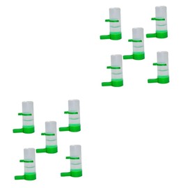 Ipetboom 2 Juegos de Comederos Grandes para Pájaros Rociadores de Agua Automáticos Bebederos de Plástico para Loros Y Periquitos Fáciles de Limpiar 5 Unidades