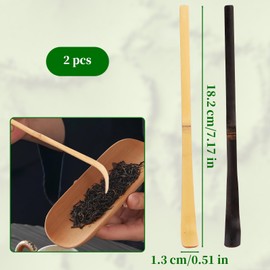 2 Pcs Bamboo Matcha Scoop Japanese Traditional Matcha Spoon Bamboo Matcha Spoon Scoop for Tea Ceremony, Coffee Spices