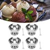 Ice Cream Bowl Set, 4Pcs Food Grade Stainless Steel Dessert