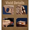 ROKR 3D Wooden Puzzles for Adults, 113 Pieces Rubber Band