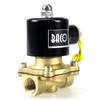 BACOENG DC12V 3/8" Brass Electric Solenoid Valve Water Gas NC(1/4"