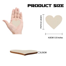 Wooden Hearts Pack of 100 4 cm Rustic Handmade Table Decoration, Wedding Reception Decoration, DIY Crafts for Home Decoration, Ideal for Rustic Wedding